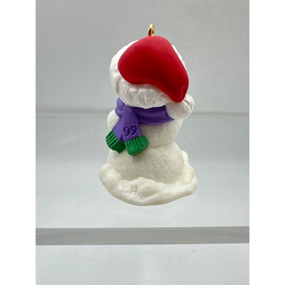 Hallmark Keepsake 1999 Snow Buddies Snowman Fox Ornament Christmas Holiday Decor - Picture 5 of 9